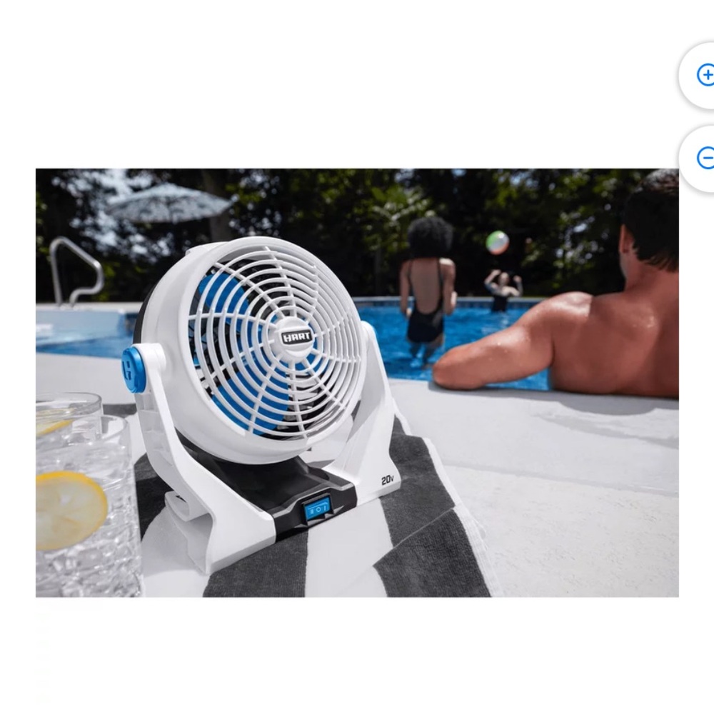 HART 20 V Cordless 2-Speed 7.5" Fan, HPCF01 (Battery Not Included)